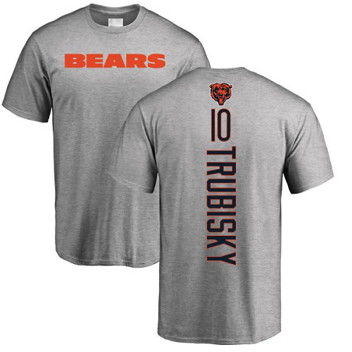 Chicago Bears Men Ash Mitchell Trubisky Backer NFL Football #10 T Shirt->chicago bears->NFL Jersey
